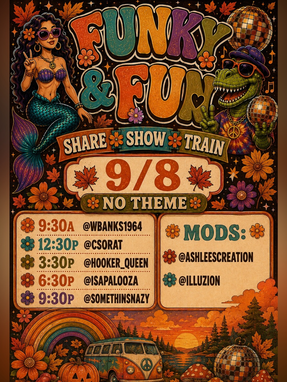 Isapalooza is Live! Come join the Funky & Fun Share Show Train on Tuesdays!
